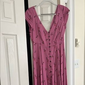 UO Malena floral button down midi dress